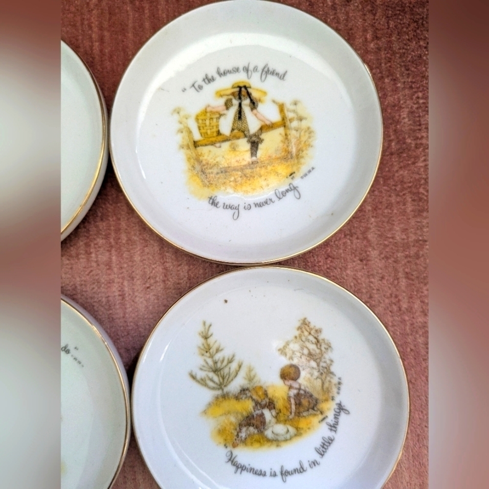 Holly Hobbie Set Of Six Coasters/Small Trinket Dishes - Picture 3 of 7